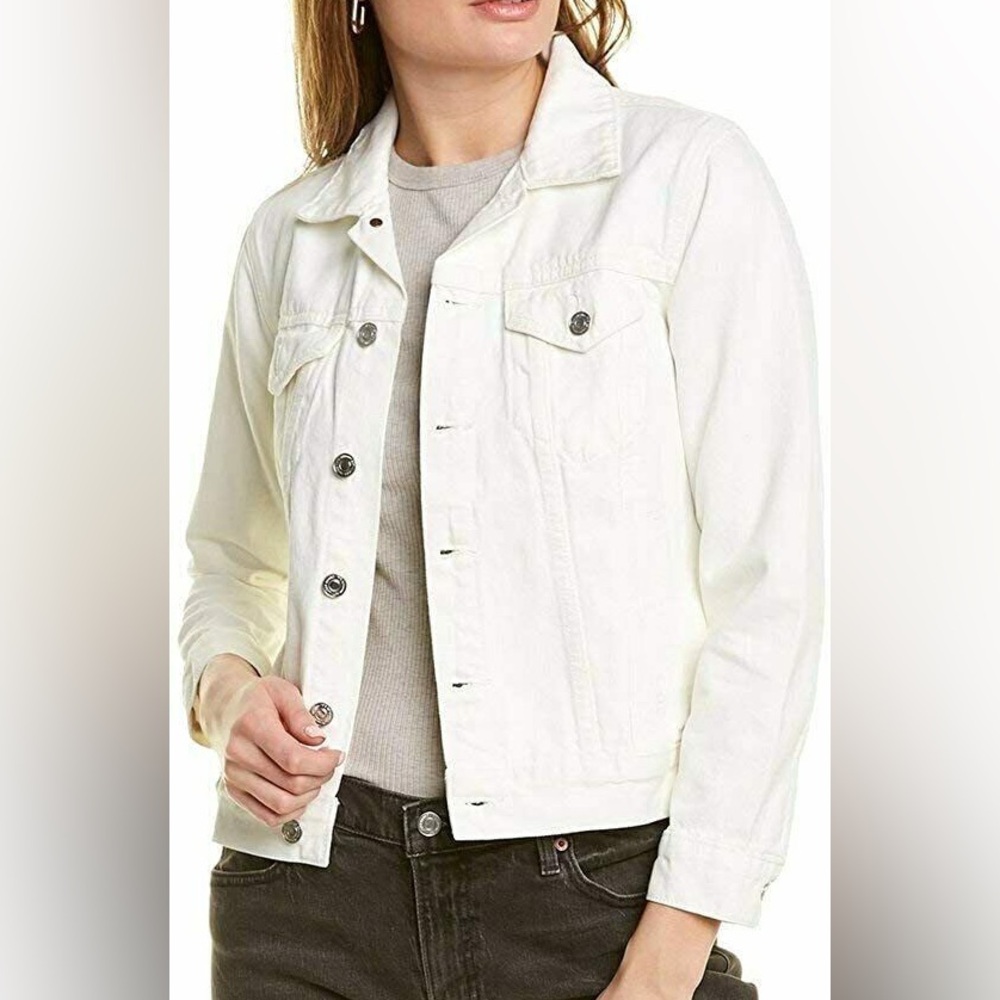 Lucky white denim jacket
